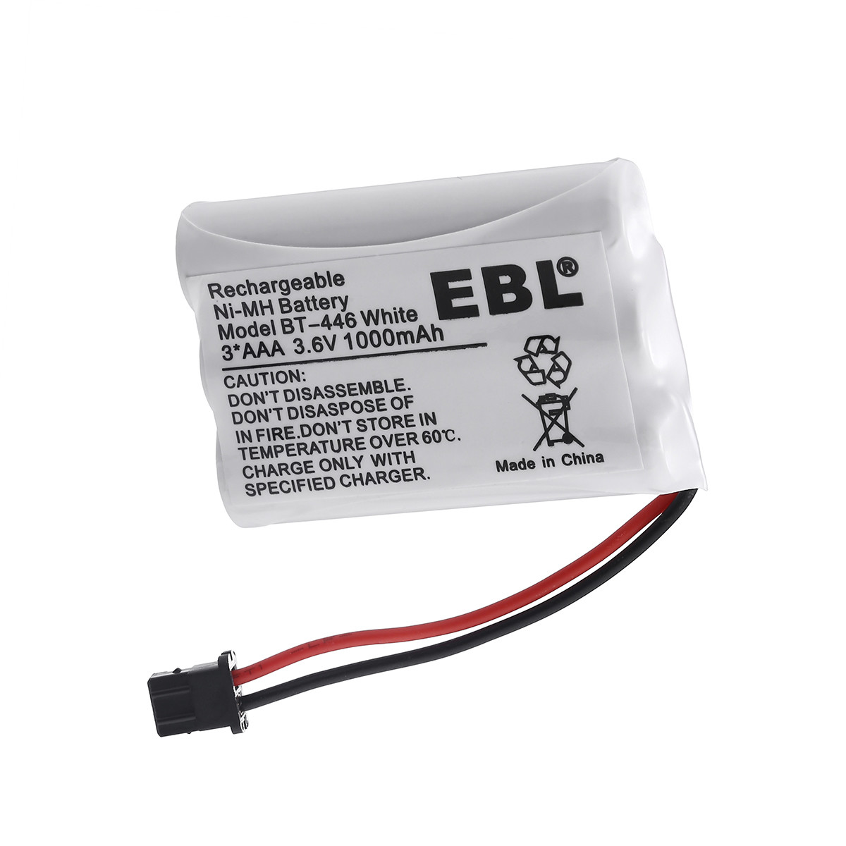 EBL 3 Pack 1000mAh 3.6V Ni-MH Battery for Uniden BT-446 BT446, BP-446 BP446, BT-1005 BT1005, TRU8885, TRU8885-2 Cordless Phone Batteries