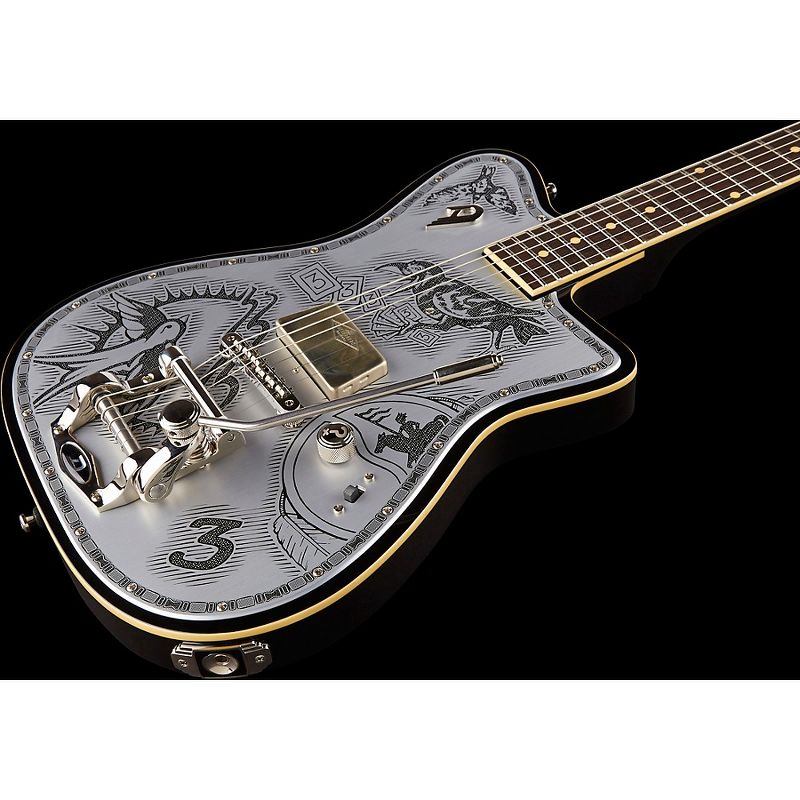 Duesenberg USA Johnny Depp Semi-Hollow Electric Guitar Black/Aluminum