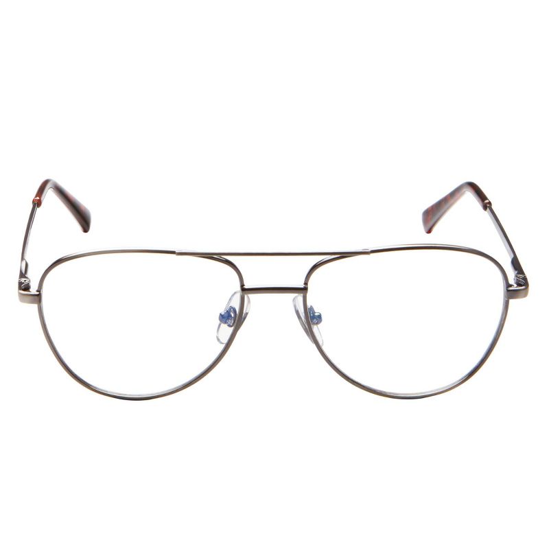 ICU Eyewear Screen Vision Blue Light Filtering Aviator Gunmetal Glasses