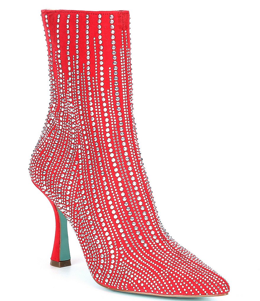 Blue by Betsey Johnson Juelz Rhinestone Booties