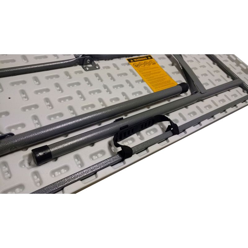 Plastic Development Group 800 4 Foot Blow Molded Utility Portable Garage Sale Event Dining Banquet Table, White