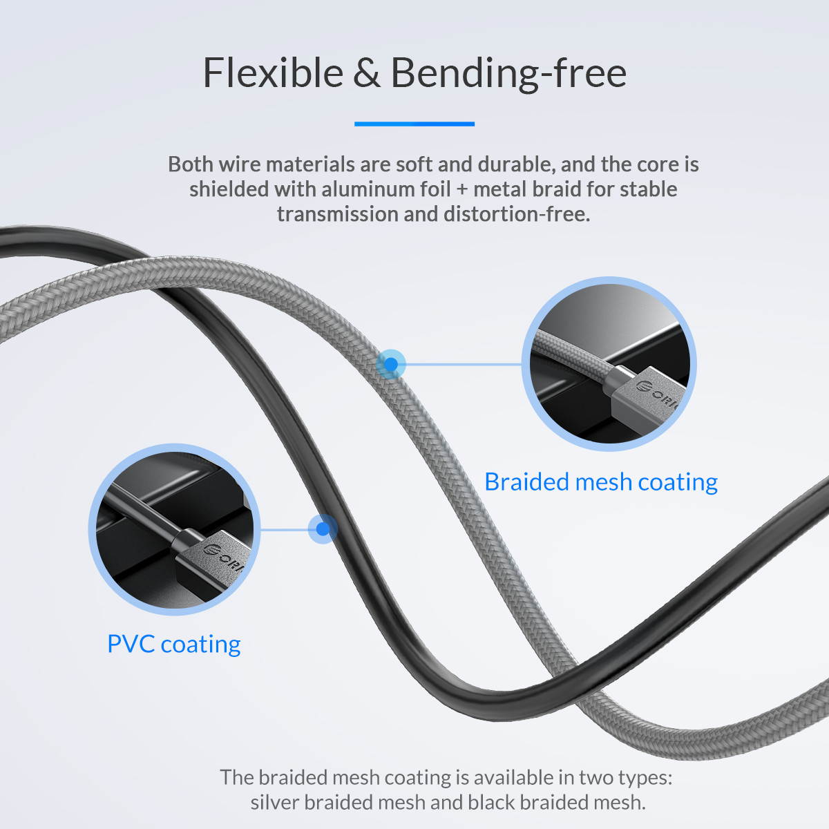 ORICO USB 3.1 USB-C to Micro-B Cable (M/M),   Type-C to USB Micro-B, Fast Charging  Cable 1.64ft to 6.6ft  Gold-plate Interface  for 2.5/3.5 in HDD SSD M.2 SSD and HDD Enclosures