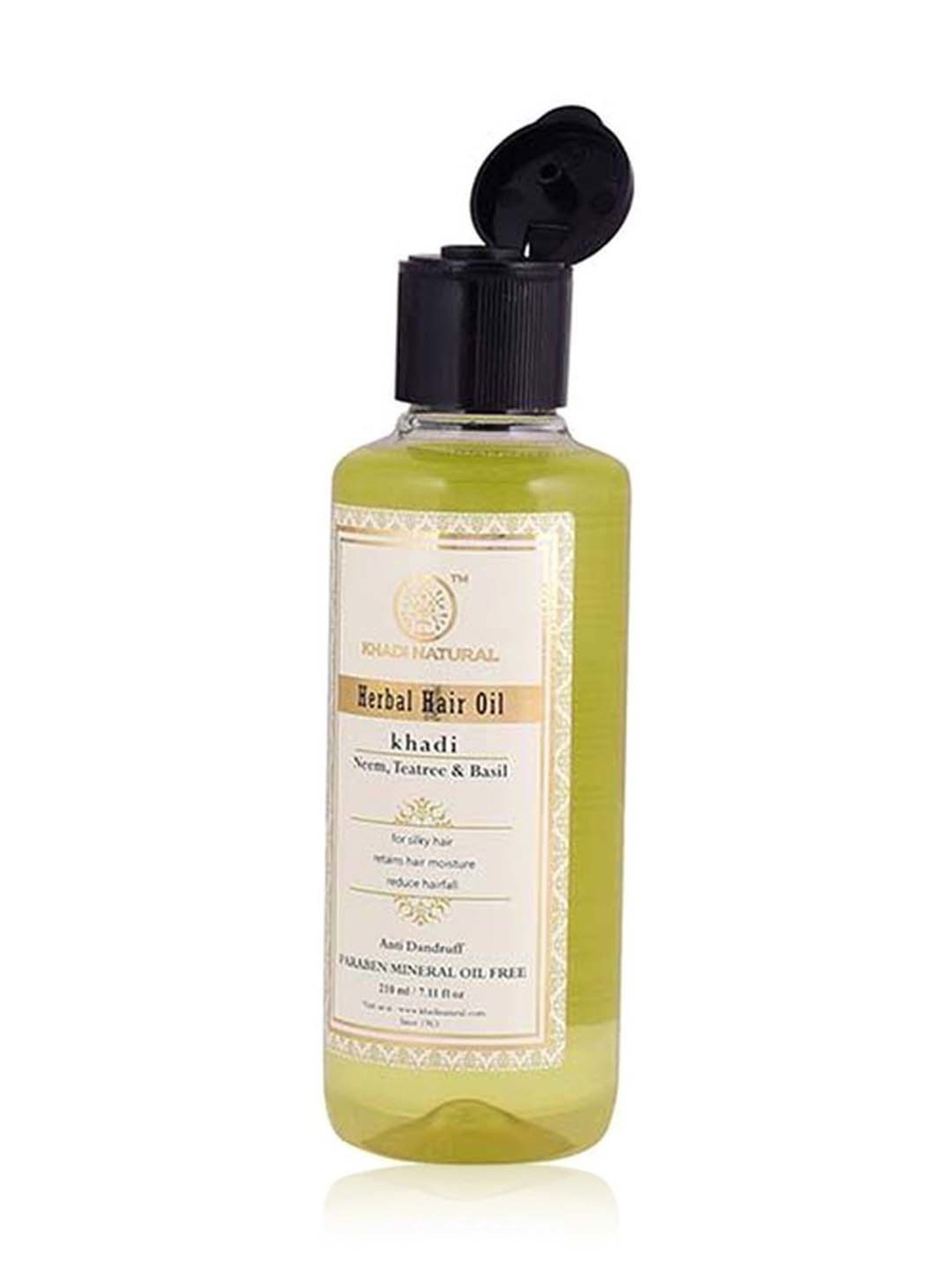 Khadi Natural Herbal Neem Teatree & Basil Hair Oil - 210 ml