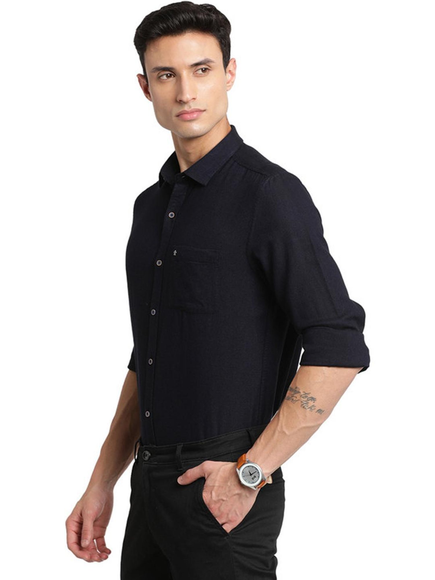 Turtle Ink Blue Slim Fit Shirt