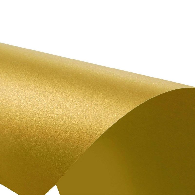 Best Paper Greetings 96 Pack-Gold Metallic Shimmer Paper, Double Sided, 110 GSM for Art & Craft, DIY Weddings Invitations 8.5" x 11"