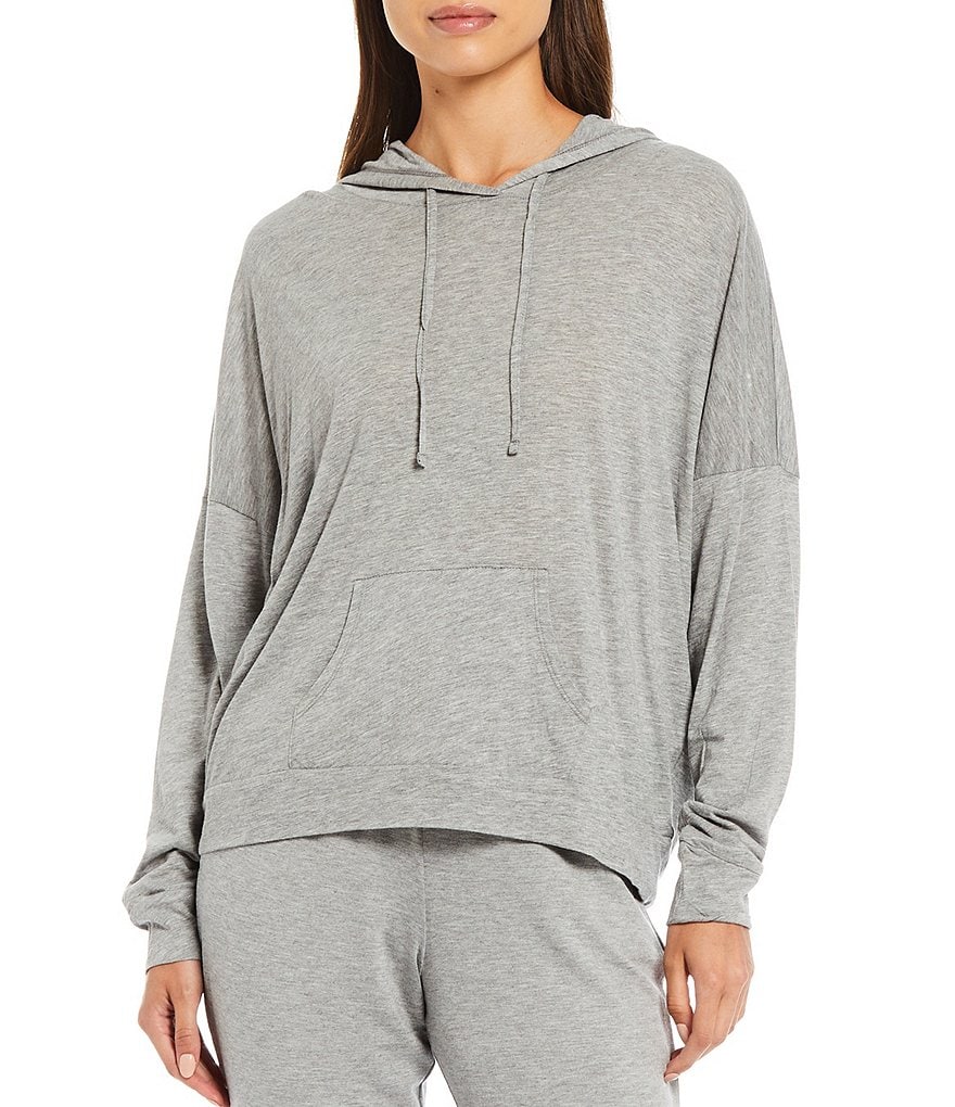 Honeydew Intimates Travel Light Solid Jersey Long Sleeve Coordinating Lounge Hoodie