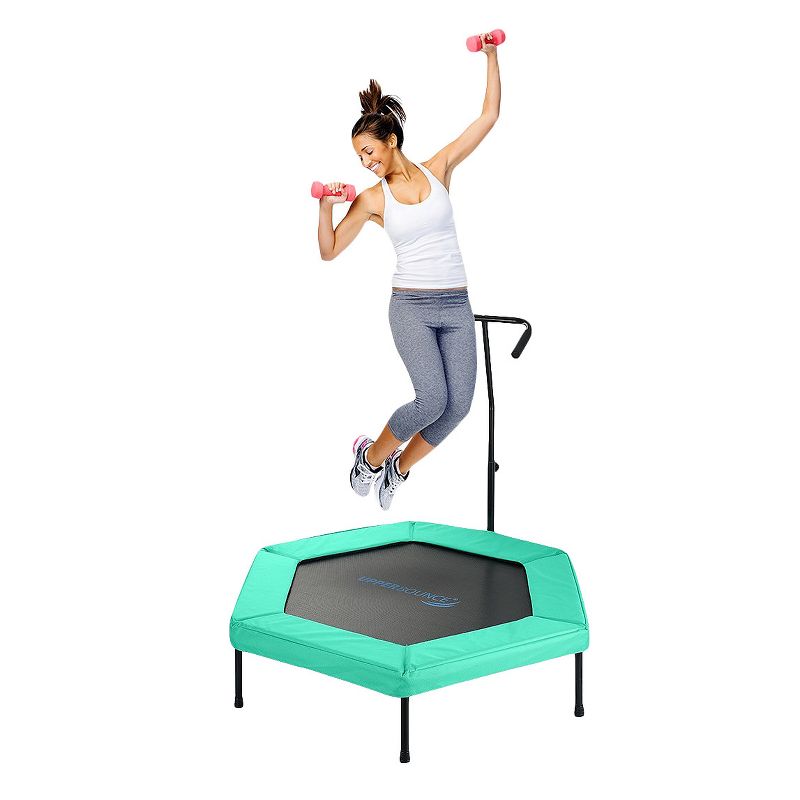 Upper Bounce Hexagonal Fitness Mini Trampoline - Green (50")