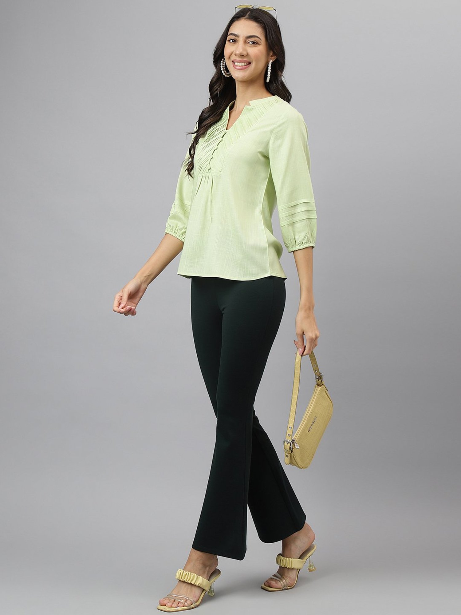 Latin Quarters Green Regular Fit Tunic