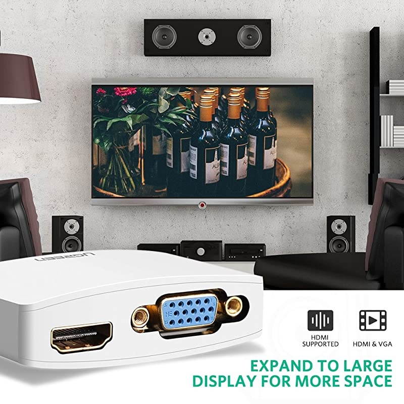 Mini DisplayPort to HDMI VGA Adapter Converter 4K Thunderbolt 20 Compatible for MacBook Pro MacBook Air iMac Surface Pro 1 2 3 4 6 Surface Laptop 2 Surface Book ThinkPad X1 White