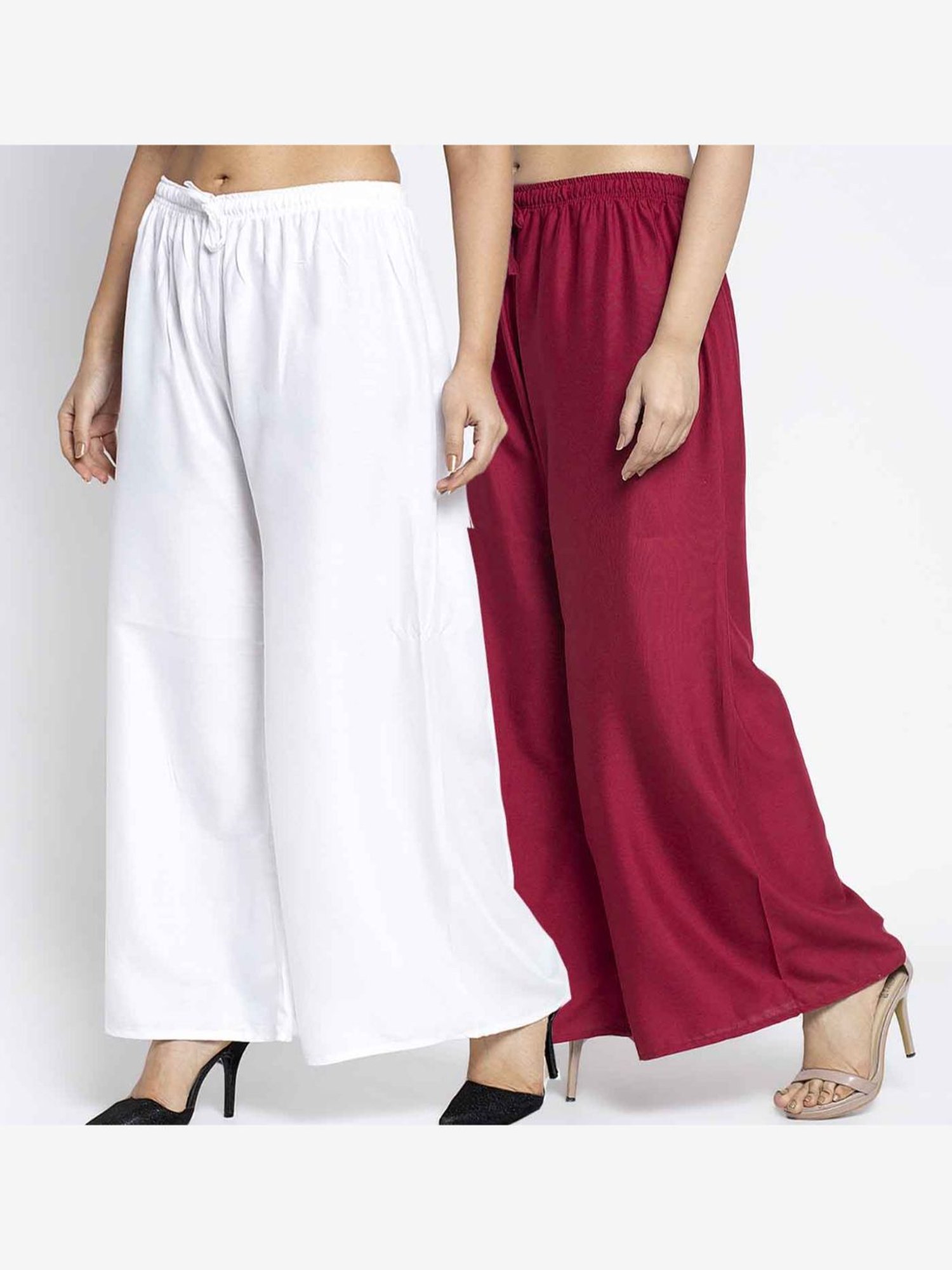 Gracit Multicolor Flared Fit Rayon Palazzos