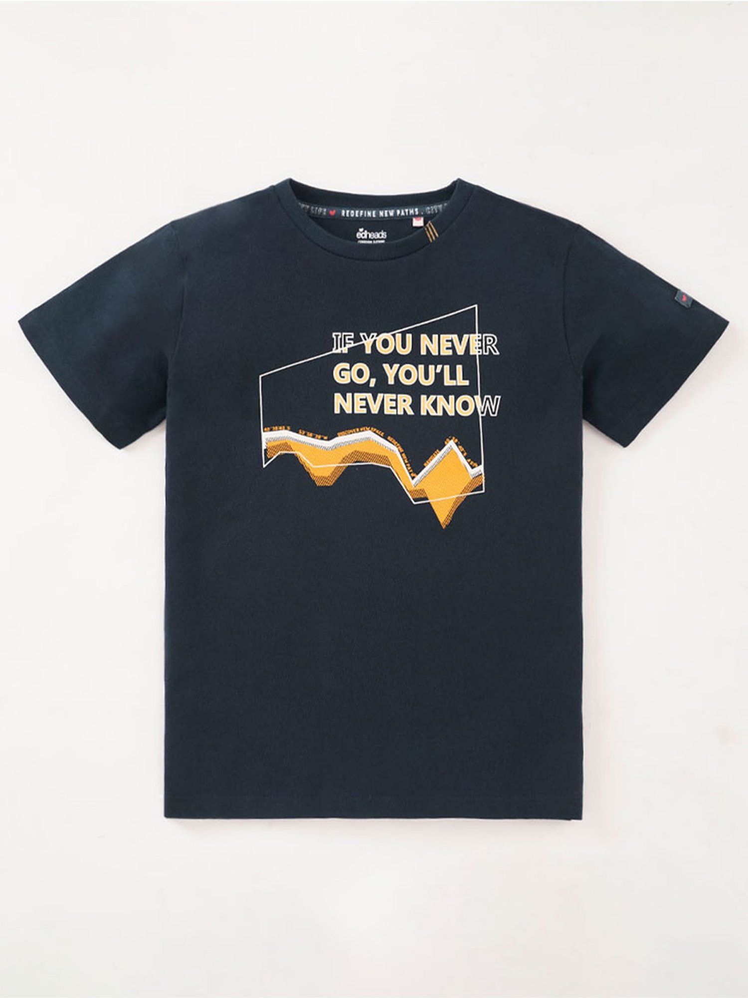 Edheads Boys Blue Cotton Printed T-Shirt