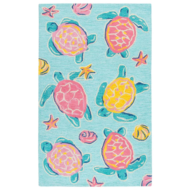 2'6"X4' Tufted Turtle Accent Rug Blue - Rizzy Home