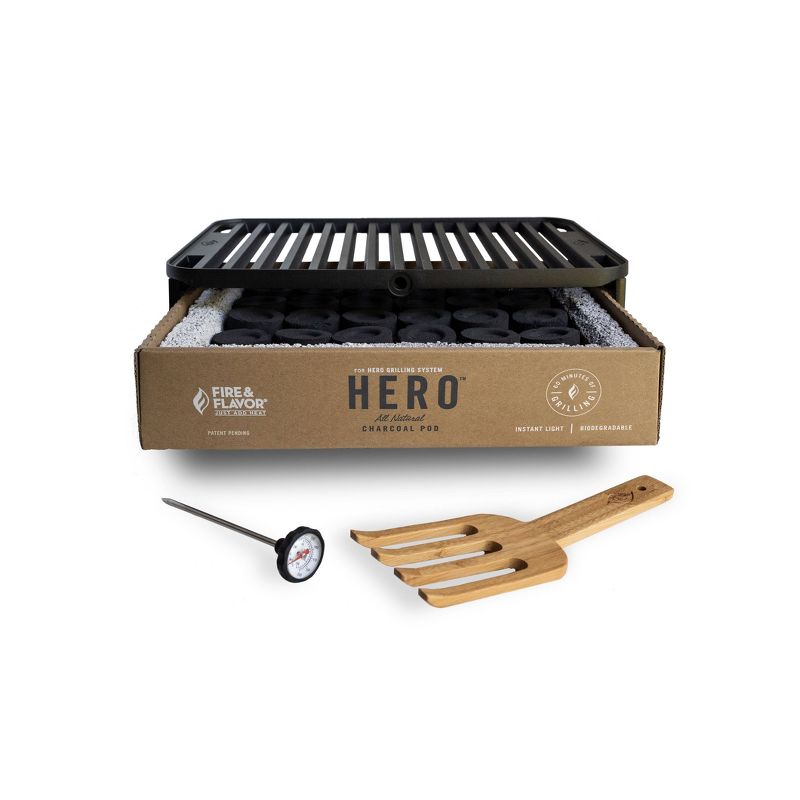 HERO Portable Charcoal Grill Black Model FFG1 - Fire & Flavor