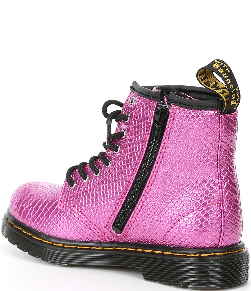 Dr. Martens Girls' 1460 Reptile Embossed Boots (Toddler)