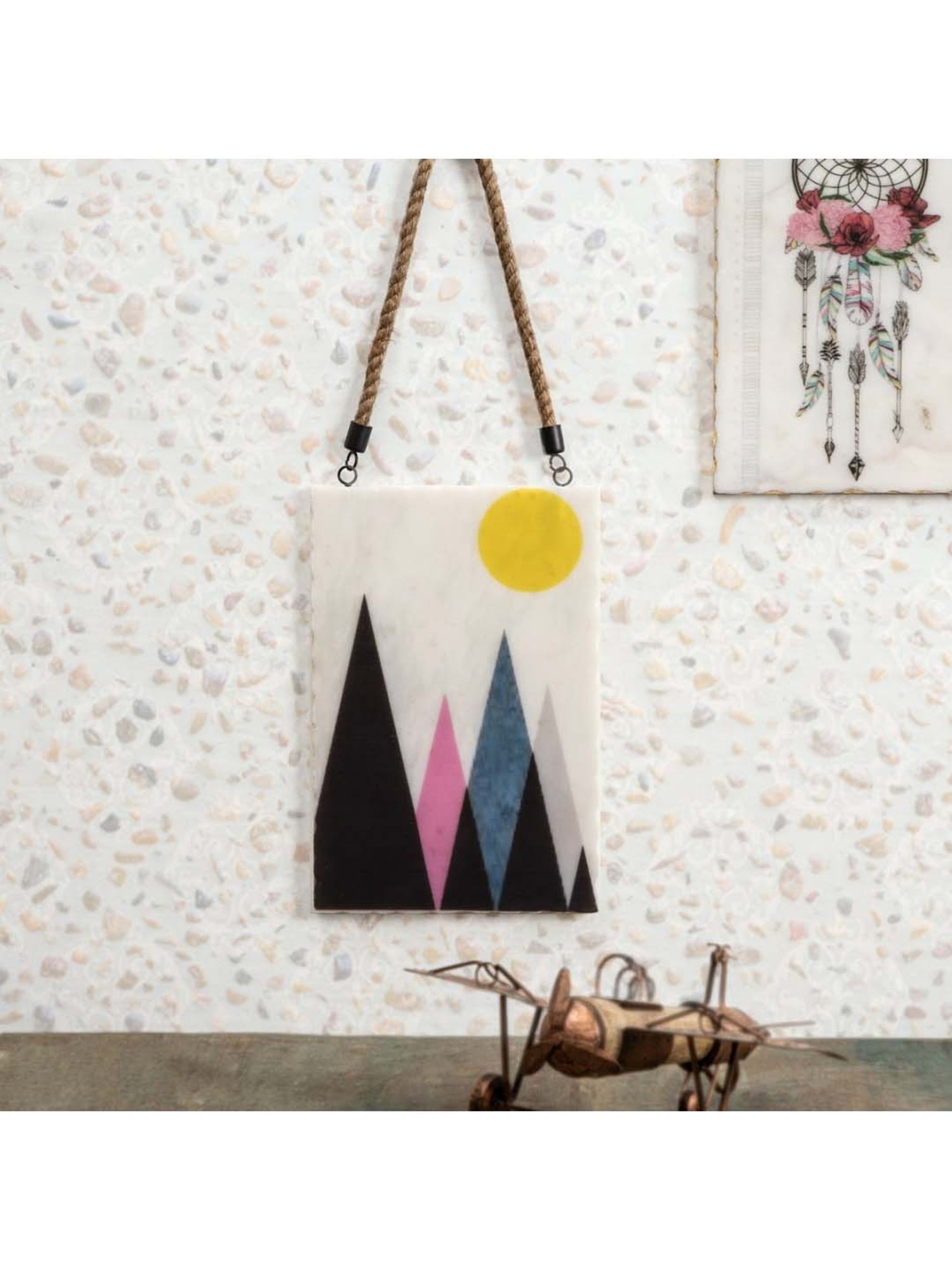 Home4U Multicolor Marble Wall Art - Set of 1