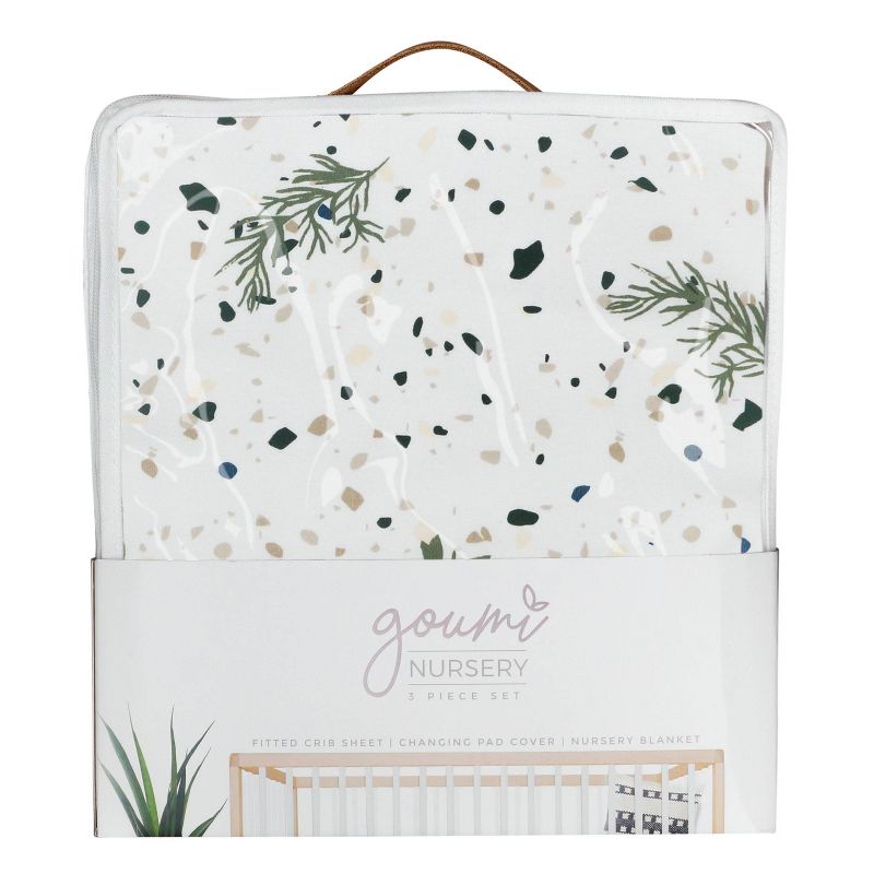 Goumi Botanical Garden Organic Crib Bedding Set - 3pc