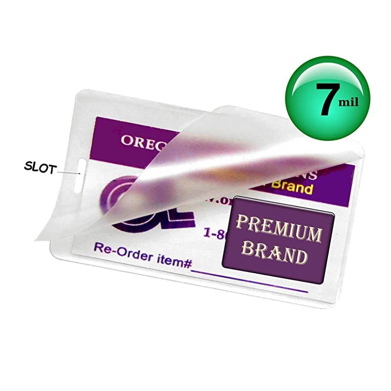 7 Mil Luggage Tag Laminating Pouches with Slot Pkg of 500 212 x 414 Clear