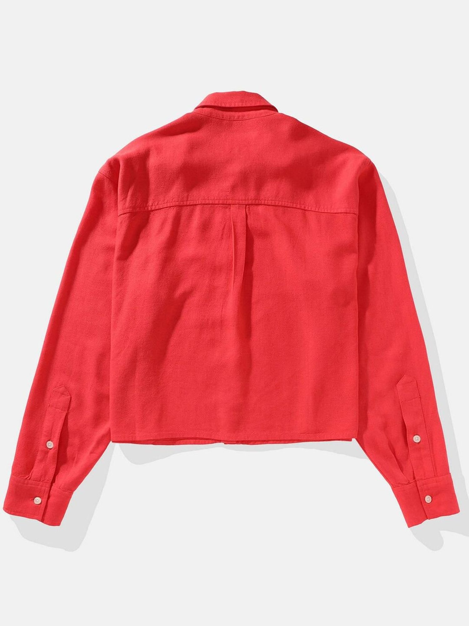 American Eagle Outfitters Red Plain Shirt