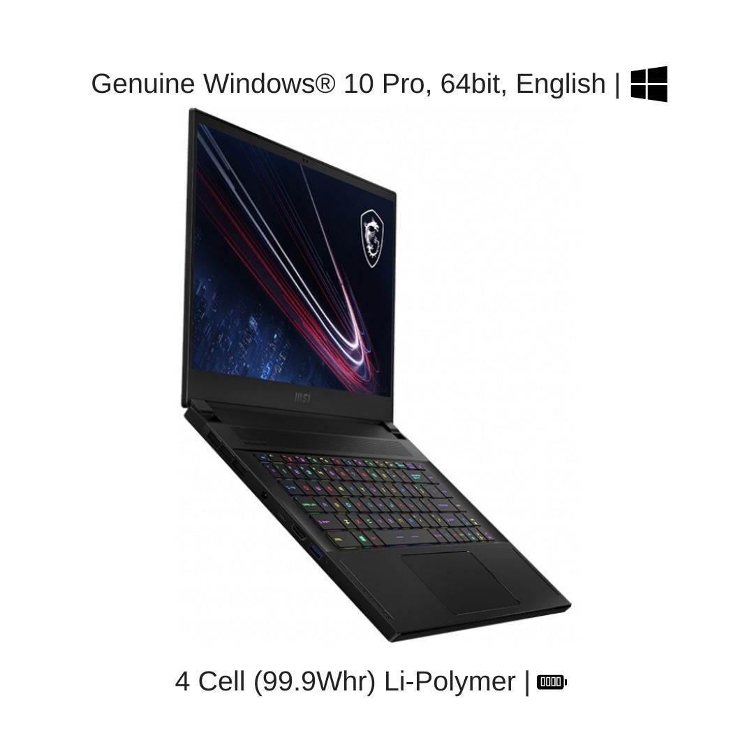 [2021] HIDevolution MSI GS66 Stealth 11UH 15.6" QHD 240Hz, 2.3 GHz i7-11800H, RTX 3080, 32 GB 3200MHz RAM, 4 TB PCIe SSD
