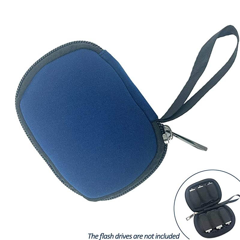 Flash Drive Case Storage Bag for USB Flash Drive  Electronic Accessories Organizer Holder for USB Flash DriveThumb DrivesPen DrivesJump Drives 6 Capabilities Blue