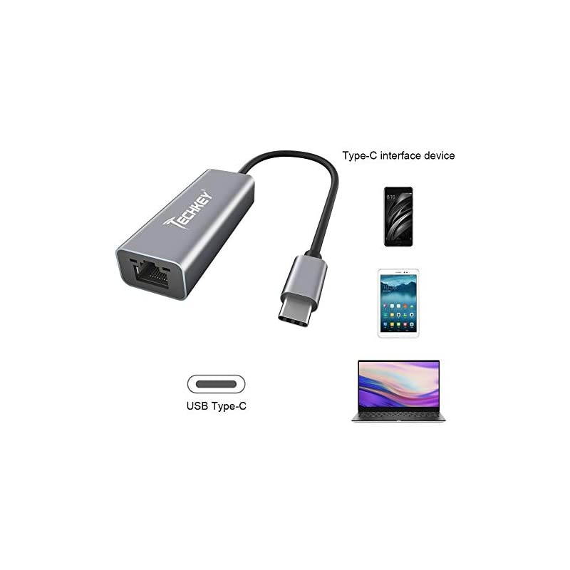 USB C to Ethernet Adapter  USB Thunderbolt 3 Type C to RJ45 Gigabit Ethernet LAN Network Adapter Compatible for MacBook Pro 201920182017 Dell XPS ChromeBook Galaxy S9S8 and More