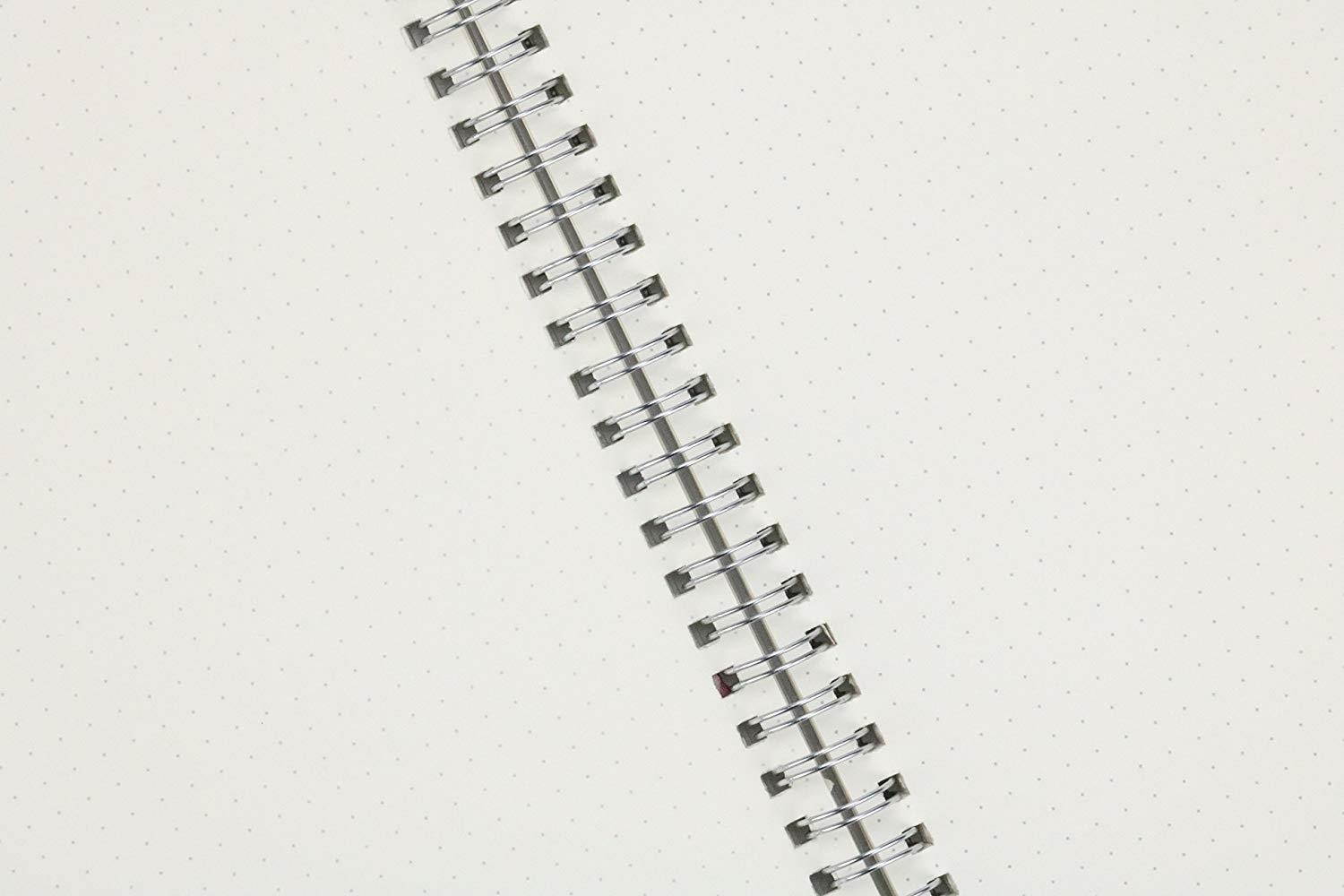 Miliko Transparent Hardcover A5 Size Dot Grid Wirebound/Spiral Notebook-2 Per Pack (Dot Grid), A5 8.27inX5.67in