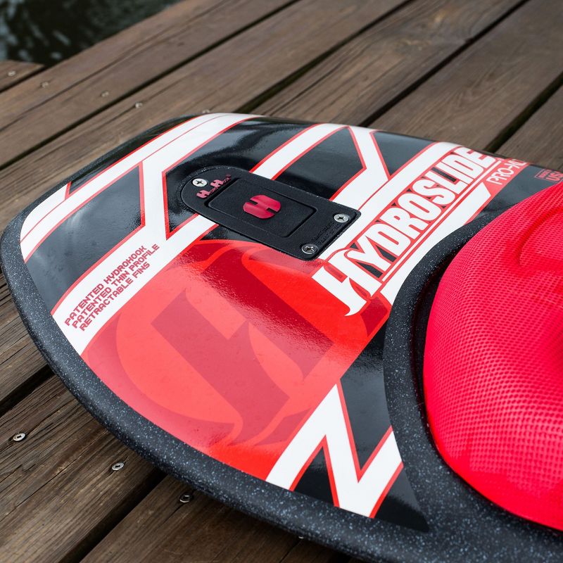 Hydroslide Pro XLT Adult Water Sports Towable Boating One Size Fits All Kneeboard with Handle & Hydro Hook Tow Point, Red