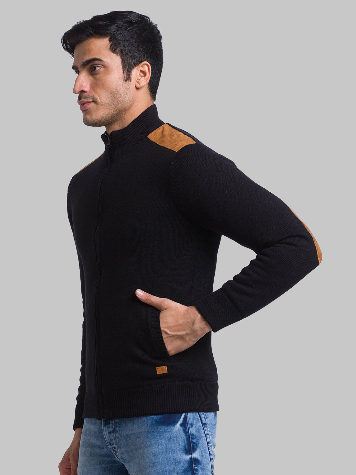 Parx Black Regular Fit Sweater