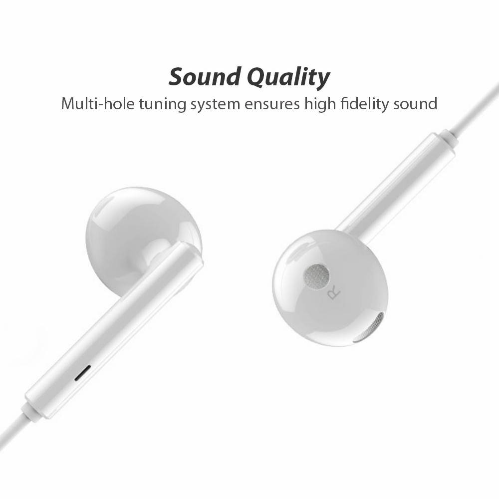 Original HUAWEI Honor Earphone AM115 Wired Half In-ear Headset 3.5mm Jack With Microphone Volume Control For Huawei P10 P20 Lite Mobile Phones Tablet Computer