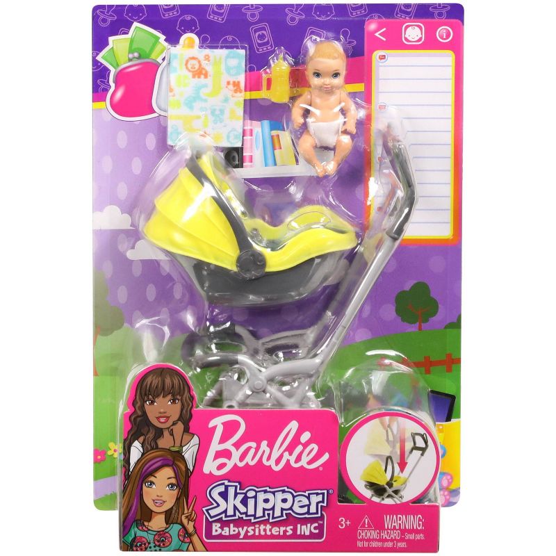 Barbie Skipper Babysitter Inc. Stroller and Baby Playset
