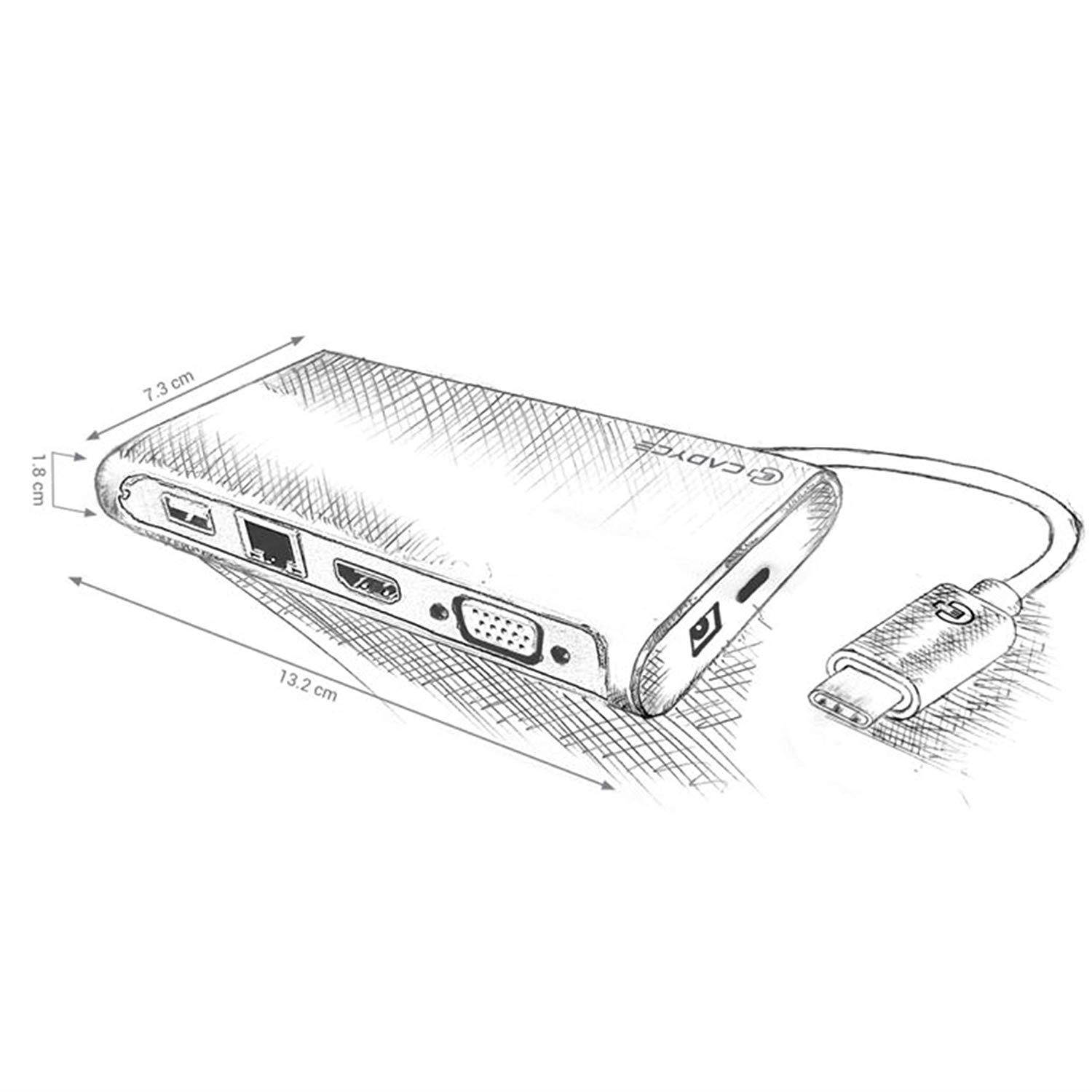 Cadyce USB-C Travel Docking Station