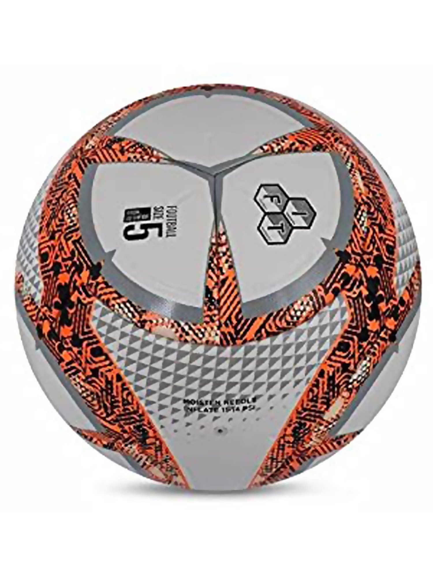 Vector X Thermo Bonded X-FORCE Dotted Grain PU Textured Football (White & Orange) Size - 5