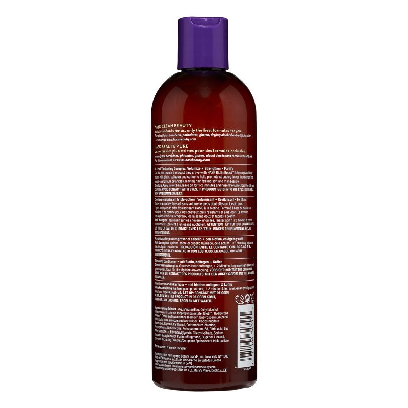 Hask Biotin Boost Thickening Conditioner with Biotin, Collagen and Coffee - 12 fl oz