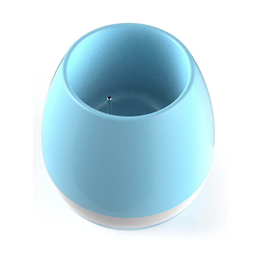 TOKQI Music Flowerpot,Luyuan Touch Plant Piano Music Playing Flowerpot Smart Multi-color LED Light Round Plant Pots Bluetooth Wireless Speaker (whitout Plants)