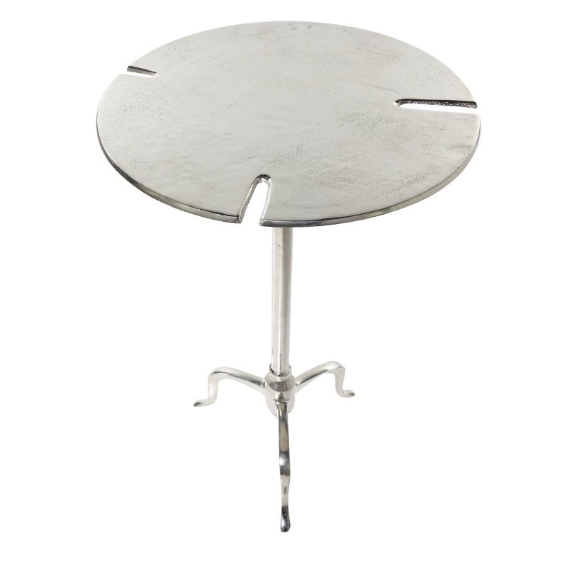 Side Table Round Aluminum Silver - Olivia & May