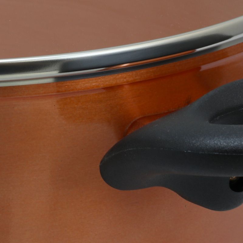 Meyer Corporation Anolon Nouvelle Copper Luxe Hard-Anodized Nonstick Casserole, 4-Quart, Onyx