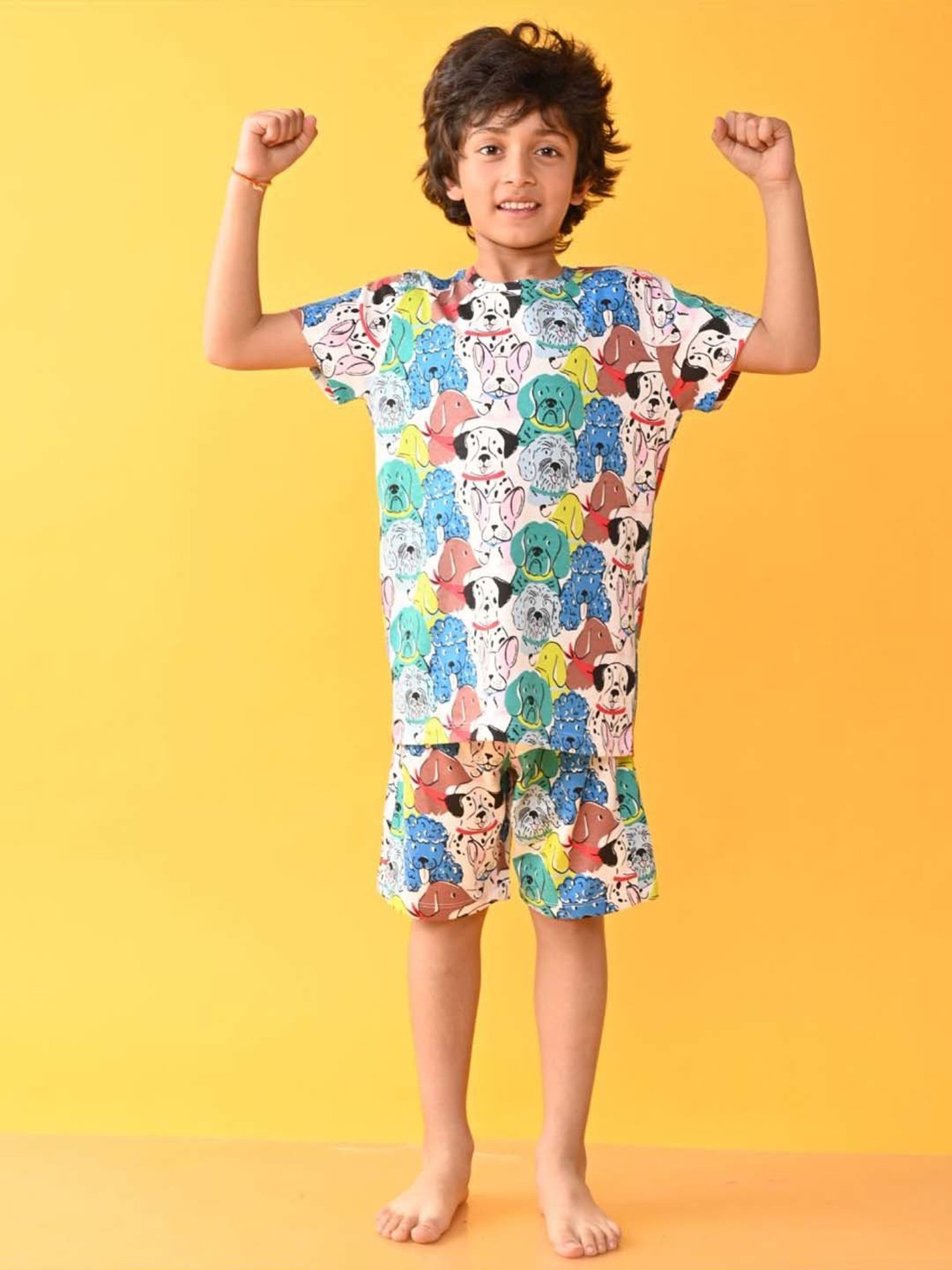 Nite Flite Boys Multicolor Cotton Printed T-Shirt & Pyjama