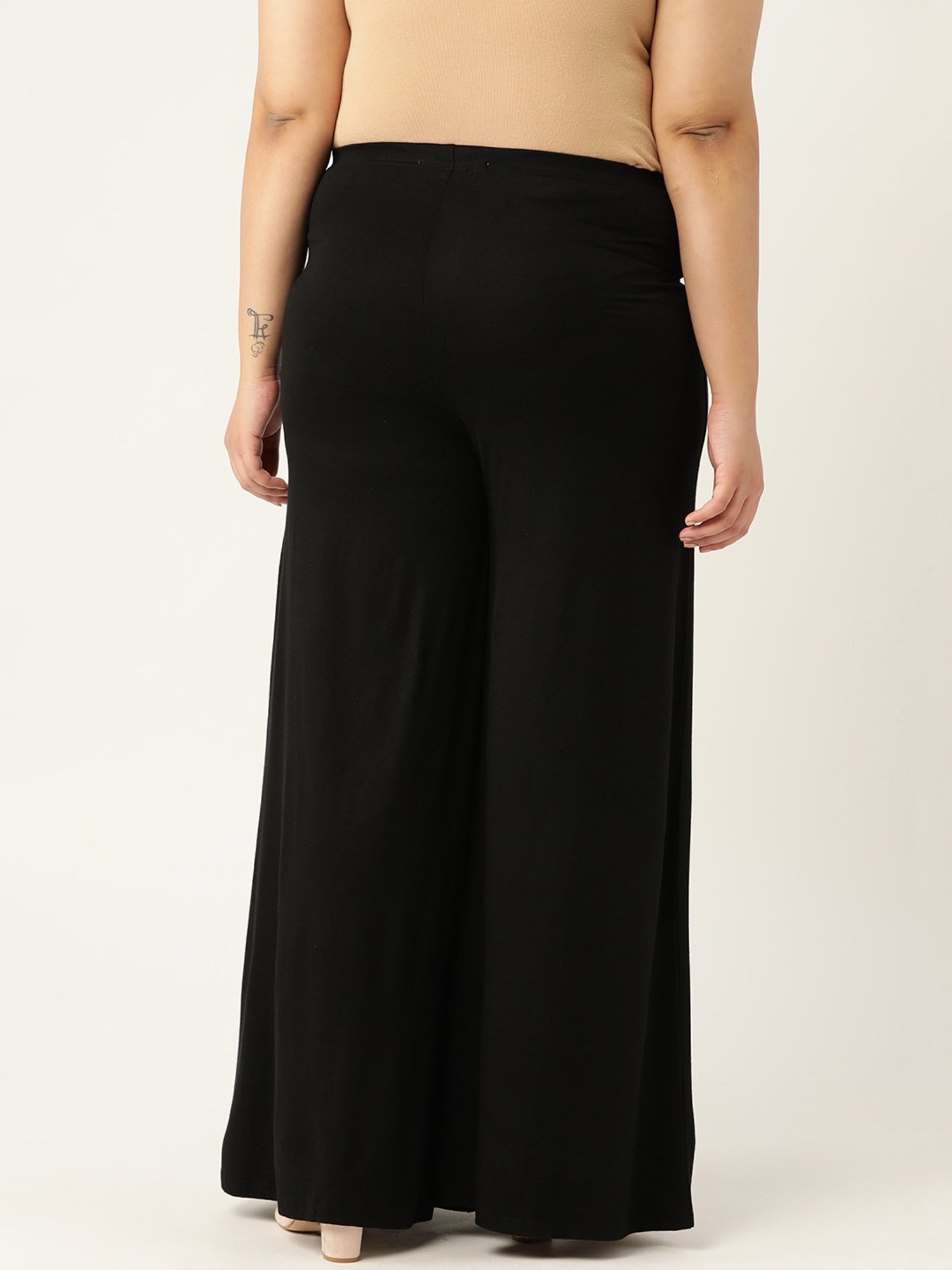 theRebelinme Black High Rise Palazzos