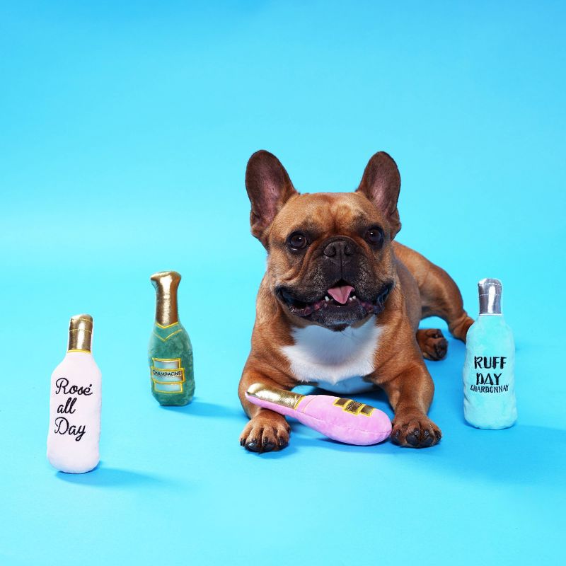 PetShop by Fringe Studio I Dont Give a Sip Mini Dog Toy Set - Pink - 4pk