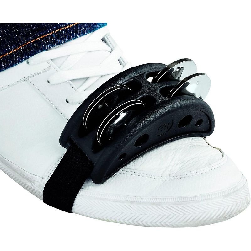Meinl Compact Foot Tambourine with Steel Jingles Black