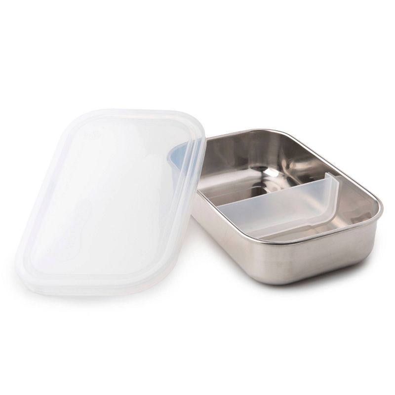 U-Konserve Stainless Steel Food-Storage Container Bento Rectangle 25oz - Clear Plastic Lid