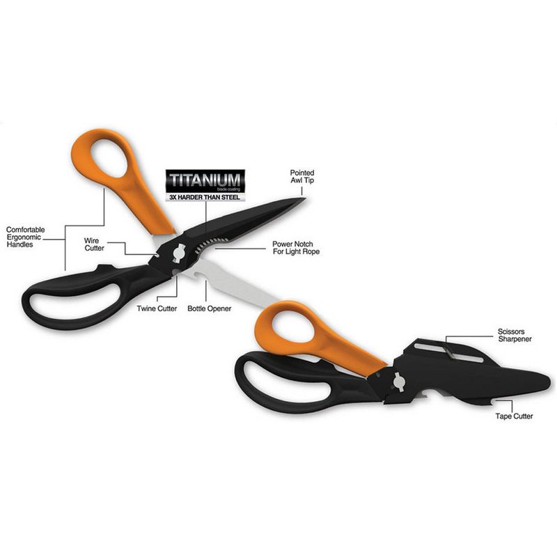 Fiskars 5692 5-in-1 Cuts+More Multi-Purpose Scissors
