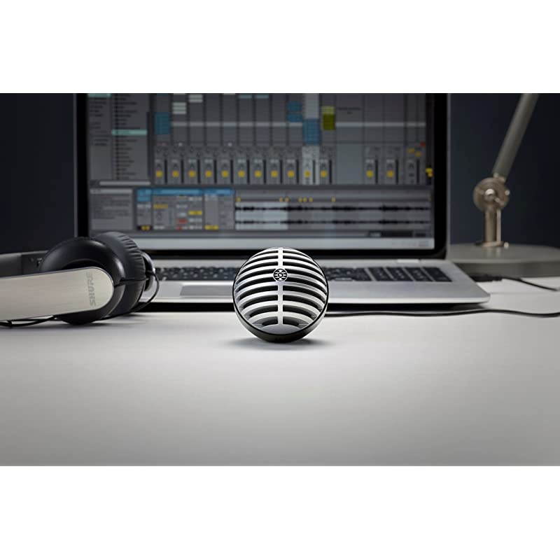 MV5 Digital Condenser Microphone (Black) + USB & Lightning Cable
