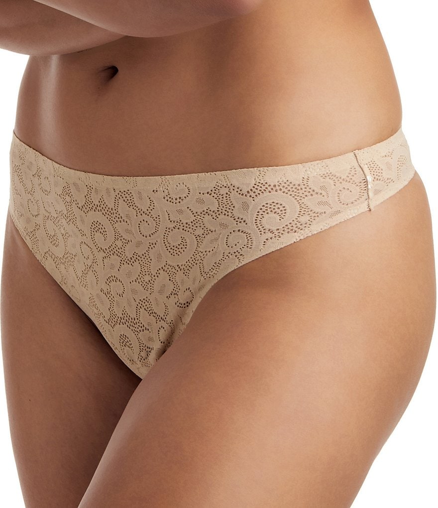 TC Fine Shapewear Allover Lace Thong Panty