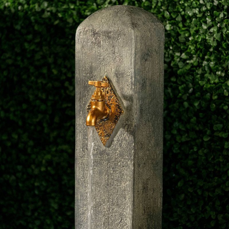 28.75" Indoor/Outdoor Harpeth Fountain with Water Pump Gray - Alfresco Home LLC