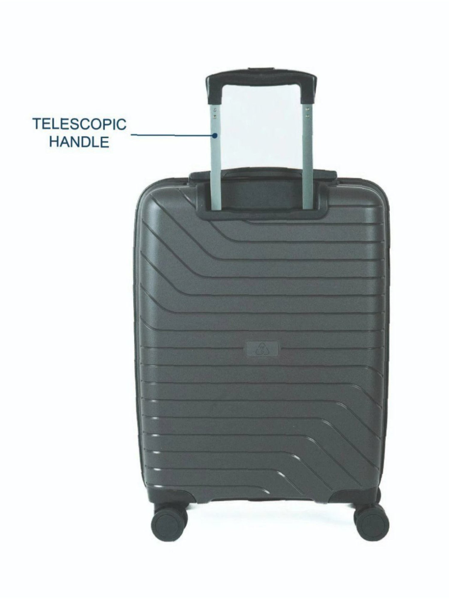 Carriall Grey 8 Wheel Small Hard Cabin Trolley - 36.5 cm