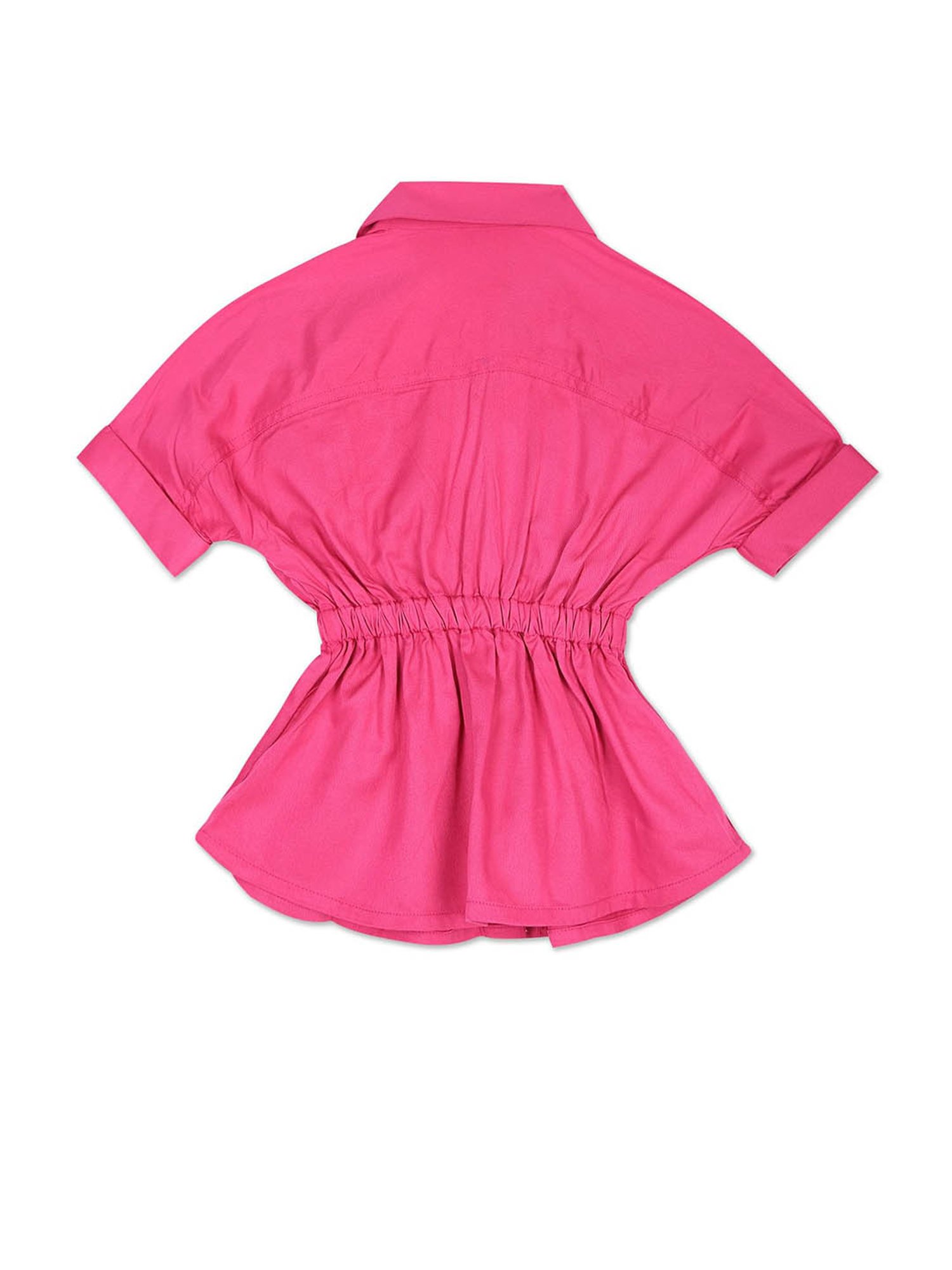 U.S. Polo Assn. Kids Pink Solid Shirt Dress