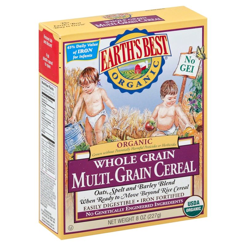 Earth's Best Organic Whole Grain Multi-Grain Baby Cereal - 8oz