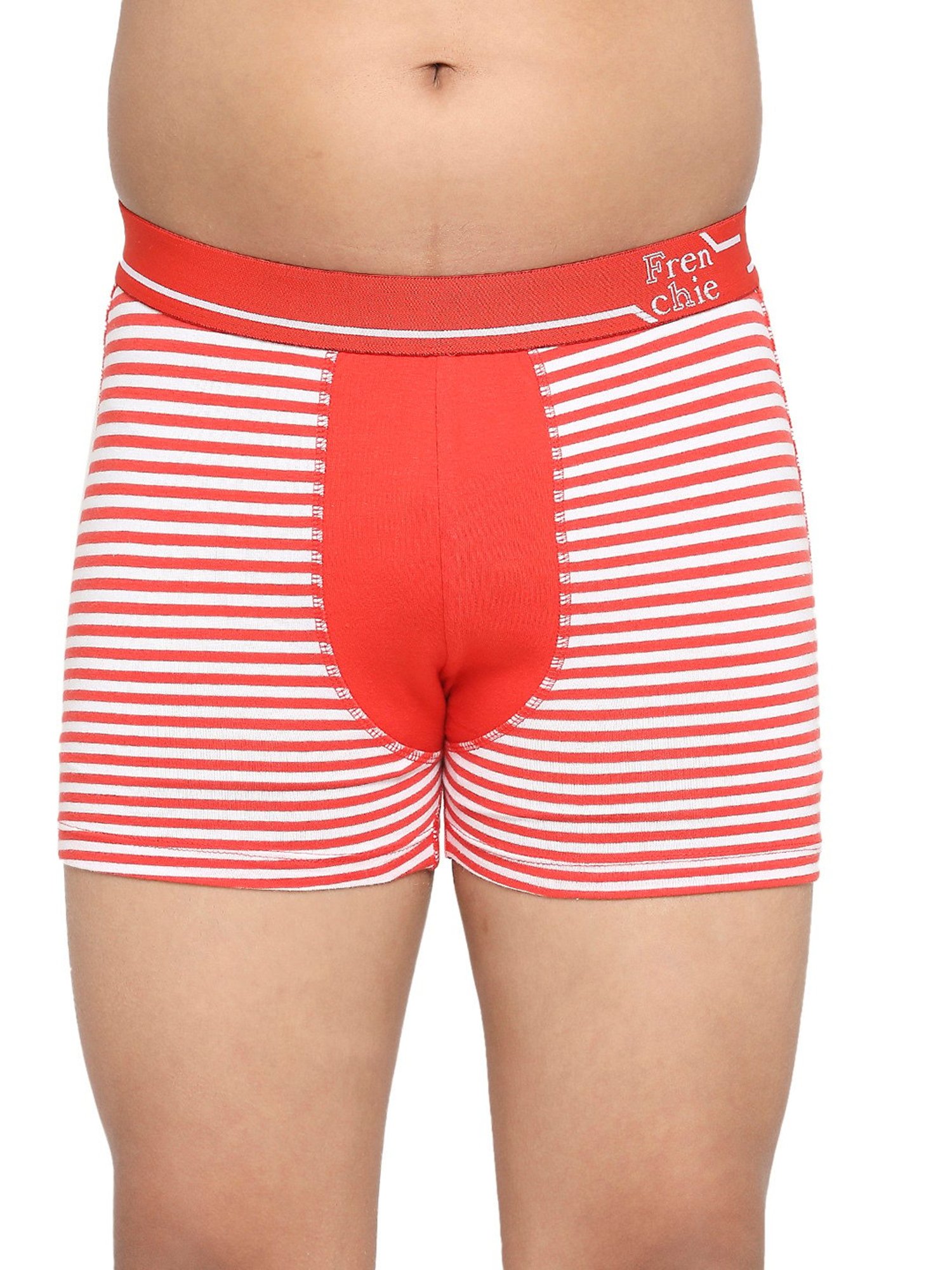 Frenchie Kids Black & Orange Striped Trunks (Pack Of 2)