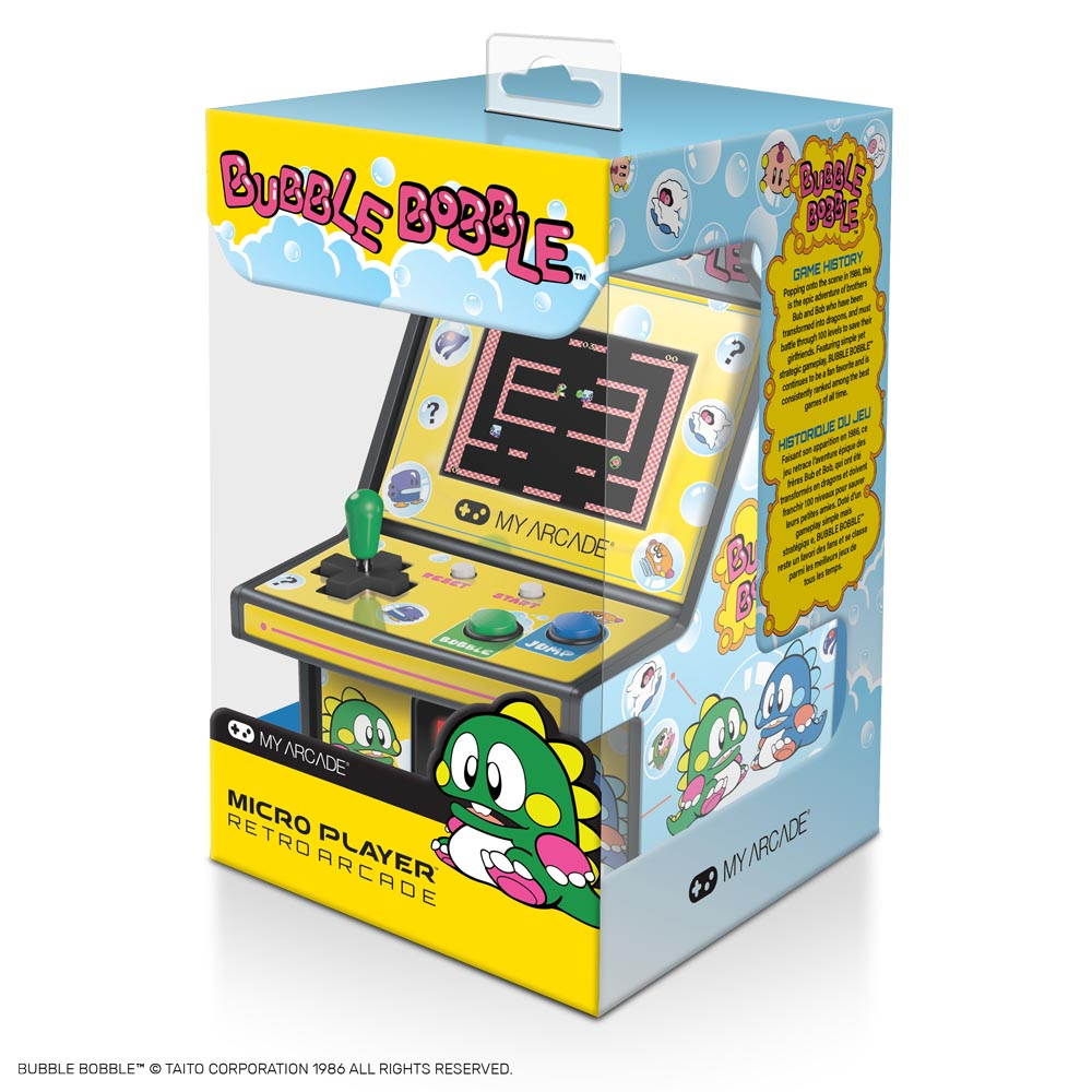 My Arcade Bubble Bobble Micro Player 6" Collectable Portable Handheld Video Game